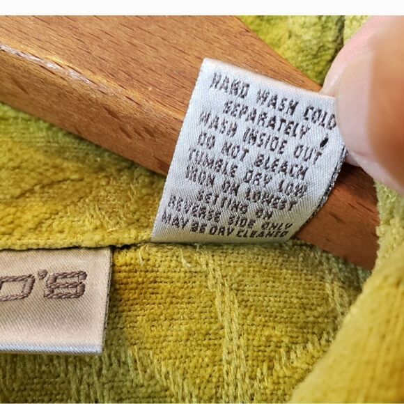 CHICO'S Brushed Textured Tapestry Button Front Jacket Large - Picture 6 of 7